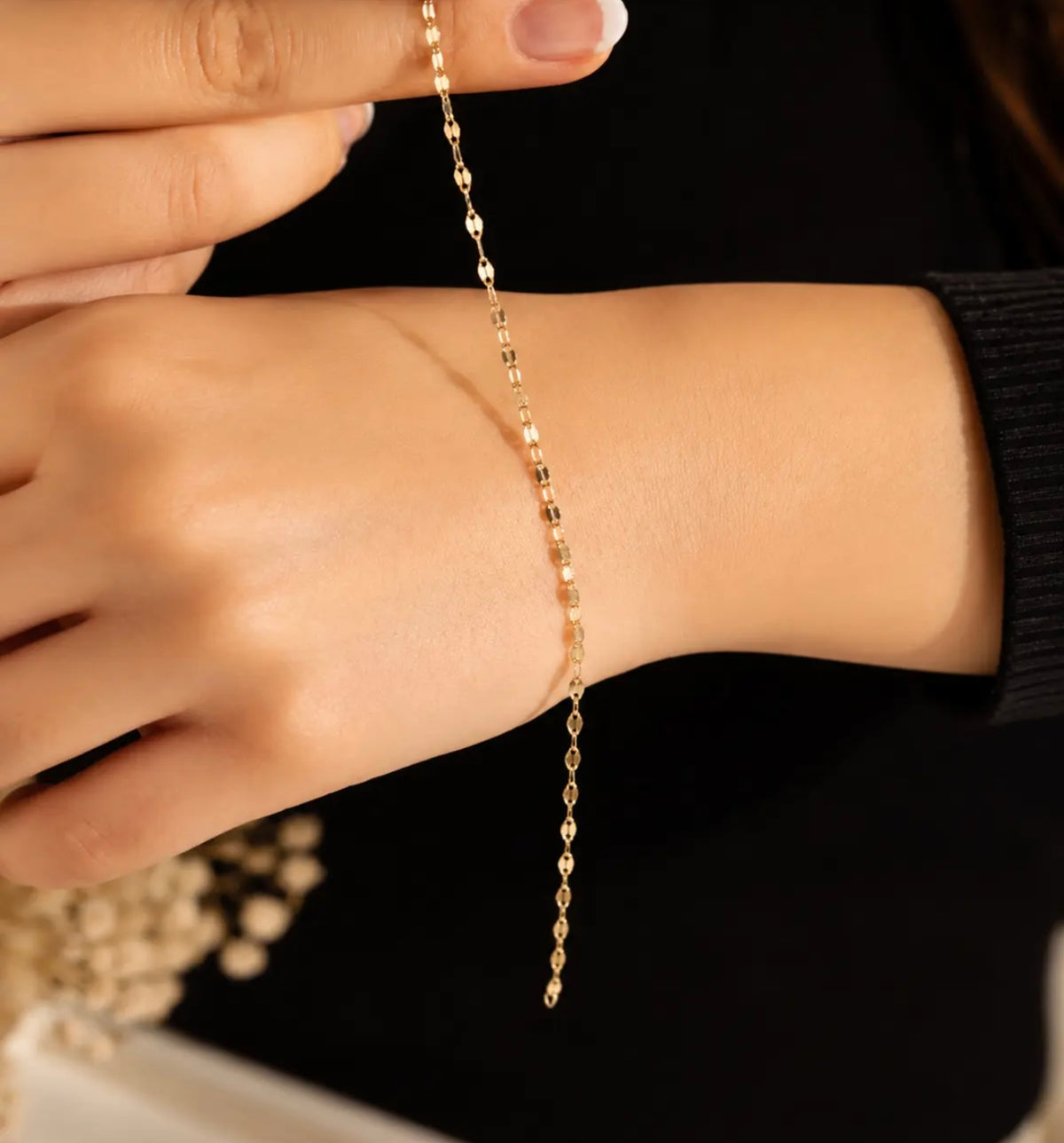 Gold heart bracelet