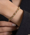14K Gold Ivy-Patterned Wrap Bracelet